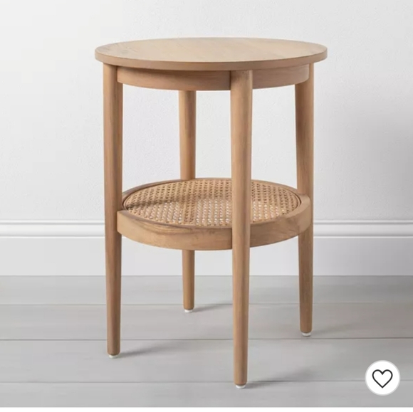 Hearth & Hand Other - Wood & Cane Round Accent Table - Hearth & Hand